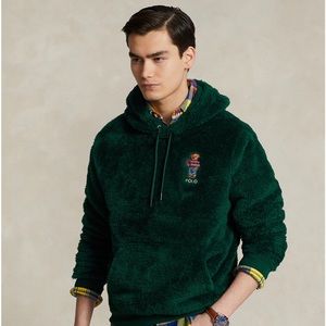 Men's Polo Bear Pile Fleece Hoodie